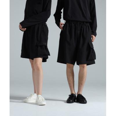 Y-3 ワイスリー  アディダス ヨージ レーヨン カーゴパンツ 黒 アディダス Y-3（メンズカーゴパンツ）｜ボトムス、パンツ