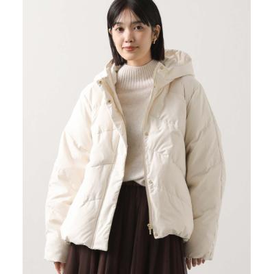 VIANTEグレージュ ダウンジャケット ファーフード付き　：L-LL VIANTEグレージュ ダウンジャケット ファーフード付き ：L-LL ファー