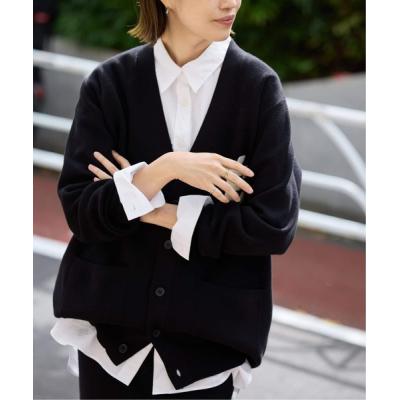 VERMEIL par iena 長袖シャツ ノーカラー 総柄 ホワイト スタンドカラーオーバーブラウス◇（シャツ/ブラウス）｜VERMEIL par