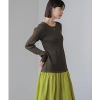 ワンピース エアリーバイカラーニットワンピース | ZOZOTOWN Yahoo!店