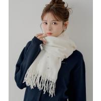マフラー ストール ビジュー付きストール レディース