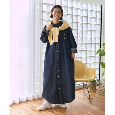 ノーカラーシャツワンピース（ワンピース、チュニック  