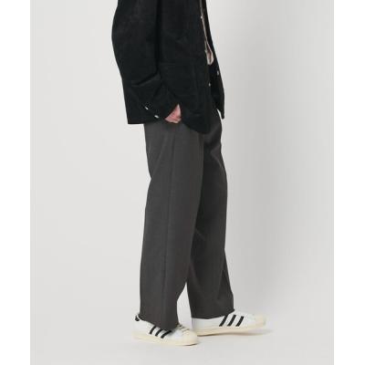 【極美品】UNITED ARROWS ノーカラー パンツセットアップ 34 メランジ ドビー ノープリーツスラックス―セットアップ対応―＜A DAY IN