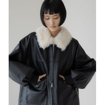 フェイクファージャケット（LOWRYS FARM）（色：ブラウン系）の