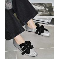 シューズ 「WEB+GRISE新宿店限定/追加」GRISEサテンリボンバレリーナ レディース