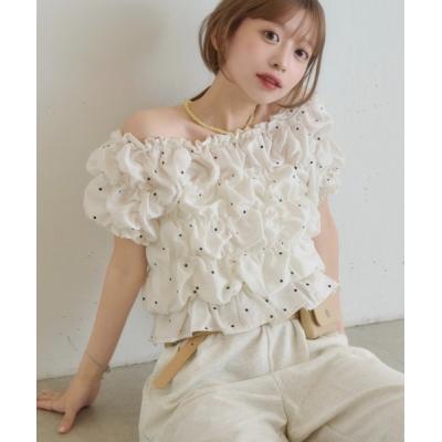 kastane☆大人気刺繍ブラウス Kastane（カスタネ） ブラウス シャツ フラワーステッチブラウス