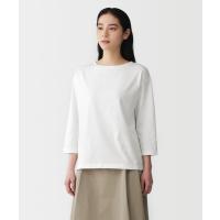 tシャツ 婦人　天竺編みボートネック七分袖Ｔシャツ レディース