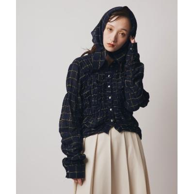 おまとめGauze#コットンギャザーブラウス Gauze#｜コットン ギンガム スイッチング ギャザー ブラウス “GINGHAM