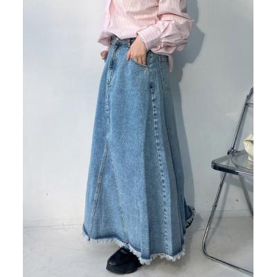 リメイク風リメイク風デニムロングスカートのおすすめ人気商品一覧