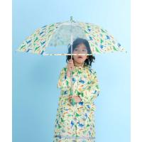 傘 「お揃い」はたらくくるま花柄恐竜プリント総柄傘(45~50cm) キッズ 子供 男の子 女の子