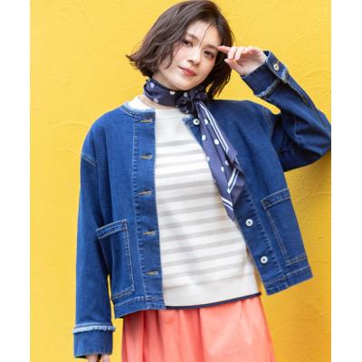 フリンジノーカラーデニムジャケットのおすすめ人気商品一覧 通販