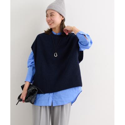 【新品！】JOURNAL STANDARD relume ポンチョベスト JOURNAL STANDARD relume」 ベスト FREE ネイビー レディース JOURNAL