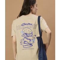 チャムス tシャツ CHUMS/チャムス 限定展開 CHUMS×FREAK'S STORE 別注 ブービーバード バックプリント クルーネックTシャツ/バーガーモチーフ