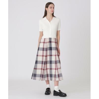 flower✿32様クレストブリッジチェックエアリーブロードワンピース 3.7万 ブルーレーベルクレストブリッジ ワンピース チェックの商品一覧 通販