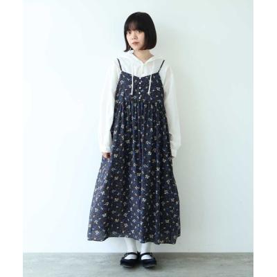 bulle de savon ネイビー レース装飾 ノースリーブチュニック 100（bulle de savon／ワンピース、チュニック）（袖タイプ