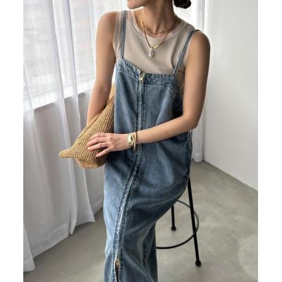 【極美品】DouDou ドゥドゥ カットオフ デニムサロペットジャンパースカート ジャンスカ デニム（DouDou）のおすすめ人気商品一覧 通販 - Yahoo