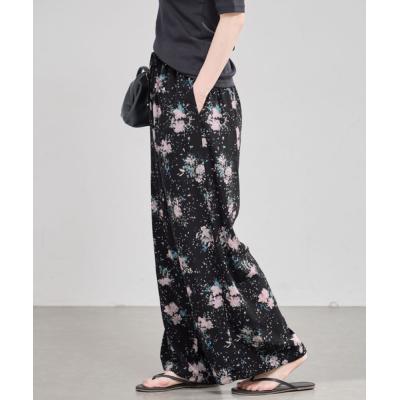 IENA（イエナ） パンツ フラワープリントドロストパンツ レディース