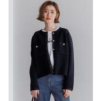ジャケット ノーカラージャケット ミニブークレ ニット ジャケット レディース | ZOZOTOWN Yahoo!店