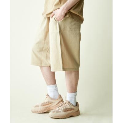 rehacer レアセル サルエルパンツ ベージュ rehacer パンツ : Over Drape Sarouel Pants Made in Japan
