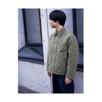 ステンカラーコート　ミロック　milok Milok セール】 ループツイードヘリンボーンステンカラーコート