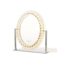 鏡 ブリエ ハリウッドミラー ラウンド　調光 調色 ライト付 メイク用