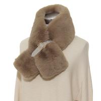 マフラー ストール ベルト付きフェイクファーマフラー レディース