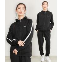 ジャージ 「別注」FILA/フィラ ワンポイント 筆記体 刺繍 ライン入り ジャージ 上下セット トラックジャケット トラックパンツ セットアップ