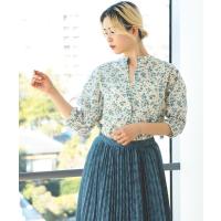 シャツ ブラウス レディース BEAMS HEART / 袖シャーリング 花柄ブラウス | ZOZOTOWN Yahoo!店