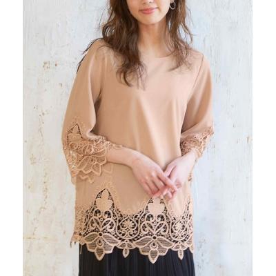 伊太利屋 イタリヤ チュニック 切り替え 婦人服 レース 刺繍楽天市場