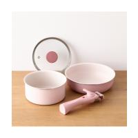 キッチン GO TABLE 鍋・フライパン4点セット ピンク
