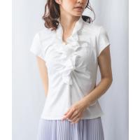 レディース tシャツ Tシャツ 「NARACAMICIE」スタンドフリルフロントギャザーカットソー | ZOZOTOWN Yahoo!店