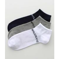 靴下 メンズ 「3足セット」EMPORIO ARMANI ロゴ スニーカーソックス 92342704 | ZOZOTOWN Yahoo!店