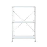 家具 スチールユニットシェルフ・スチール棚セット・小・ライトグレー　幅５８×奥行４１×高さ８３ｃｍ