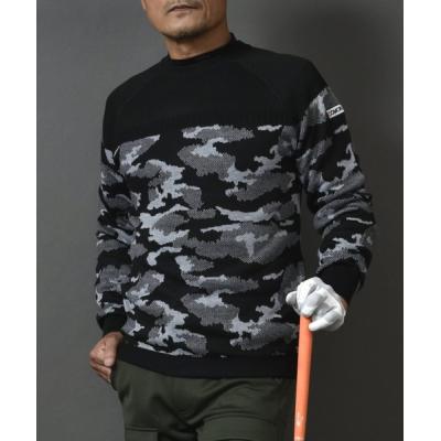 美品ラッセルノ ゴルフ クルーネック スウェット カモ柄 XL 美品ラッセルノ ゴルフ クルーネック スウェット カモ柄 XL