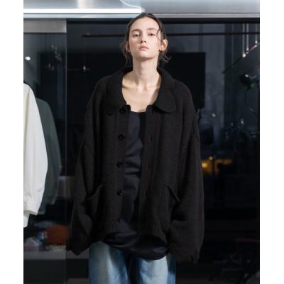 voaaov ジャケット　カーディガン VOAAOV / FULLERS TEASEL BRUSHED KNIT Cardigan / NAVY - LAD