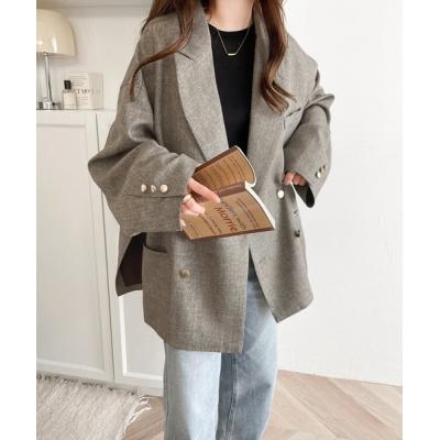 2025AW ウールライクダブルジャケット　テーラード　ダブルジャケット ウールライク ダブルジャケット