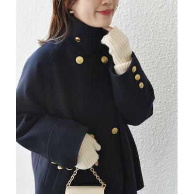【美品◎ウール100％】23区 Pコート ダブルボタン アウター 日本製 グレ コート チェスターコート メンズ ミドル丈 ウール地 ダブル