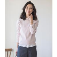 ニット レディース 「洗える」RAYON STRETCH PLAIN クルーネック ニット | ZOZOTOWN Yahoo!店