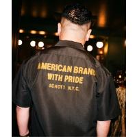 シャツ ブラウス メンズ Schott/ショット/TC WORK SHIRT”AMERICAN BRAND WITH PRIDE EMB”/刺繍ワーク | ZOZOTOWN Yahoo!店