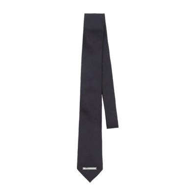 JOHN LAWRENCE SULLIVAN ブラックネクタイ SILK TWILL NECK TIE（ネクタイ）｜JOHN LAWRENCE SULLIVAN