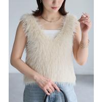 ベスト ジレ 夏 前後2WAYシャギーニットビスチェ レディース | ZOZOTOWN Yahoo!店