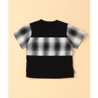 ベビー キッズ オンブレーチェック使い 半袖Tシャツ(ベビーサイズ) | ZOZOTOWN Yahoo!店