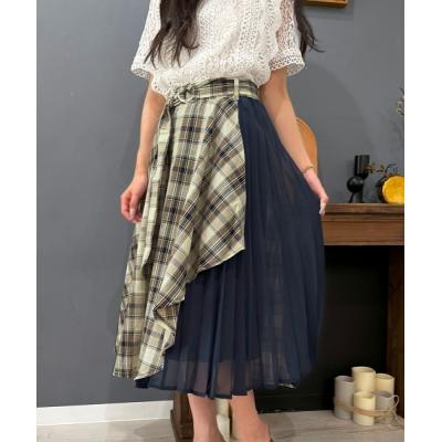 チェックスカート プリーツ 切り替え（スカート）の商品一覧｜ボトムス  