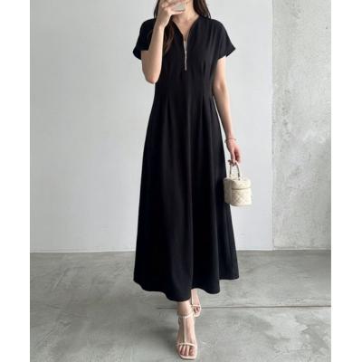 フロントジップワンピース（ファッション）（サイズ（S/M/L）：S）の