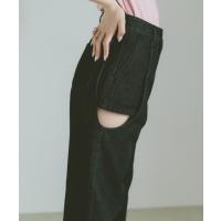 ワイドパンツ ジーンズ デニム デニムパンツ サイドカットアウトデニム/レイヤードパンツ「SMLサイズ展開」 レディース | ZOZOTOWN Yahoo!店