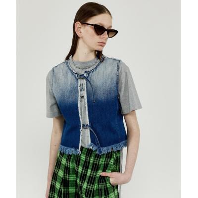 MAISON SPECIAL ブルーデニムベスト フリーサイズ MAISON