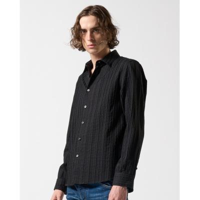 メンズ　wjk ダブルジェーケー　シャツ　レギュラーカラー　シワ加工　黒　M wjk ダブルジェイケイ レザーシャツ 通販 - GORDINI -大阪北堀江
