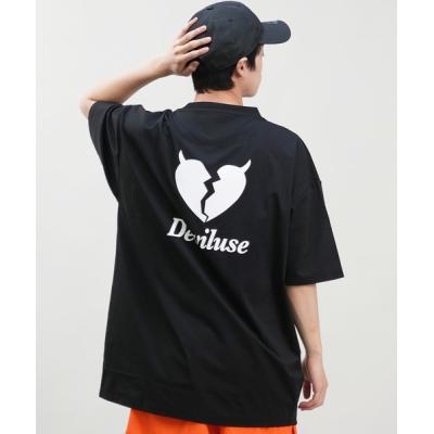 出品準備中　deviluse ネイビー Tシャツ Deviluse Devilロゴ Tシャツ ネイビー - メルカリ