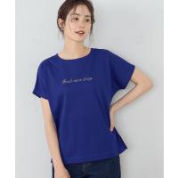 tシャツ Tシャツ レディース 速乾 箔プリント ロゴ 半袖Ｔシャツ | ZOZOTOWN Yahoo!店