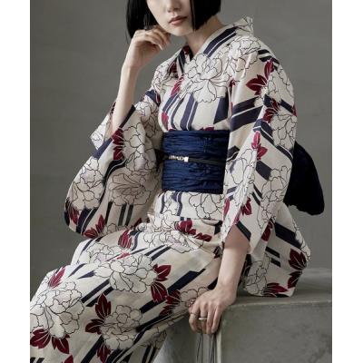 お値下げ！　二部式浴衣2点セット asaka 浴衣 大人浴衣ブランドasaka 着付けのいらない二部式浴衣